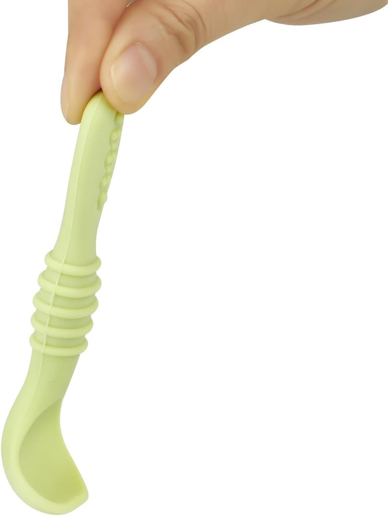 PandaEar 6 Pack Silicone Baby Spoons - Self Feeding Utensils 6-12 Months - Infant Spoons First Stage - Baby Feeding Essentials - Image 5